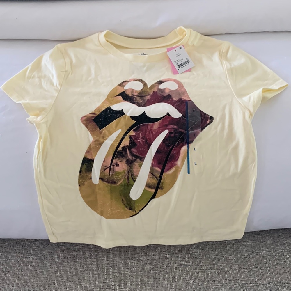 NWT Rolling‎ Stones Cropped Band Tee